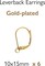 The Beadsmith Basic Elements Leverbacks – Gold Plated – 10mm x 15mm – 6 Pieces (3 Pairs) – Earring Hooks Findings – Jewelry Components for Making Dangle and Drop Earrings